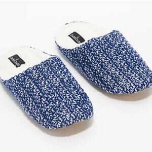 Cuddl Duds Seedstitch Slipper Clog with Luxe Sherpa Lining Size S